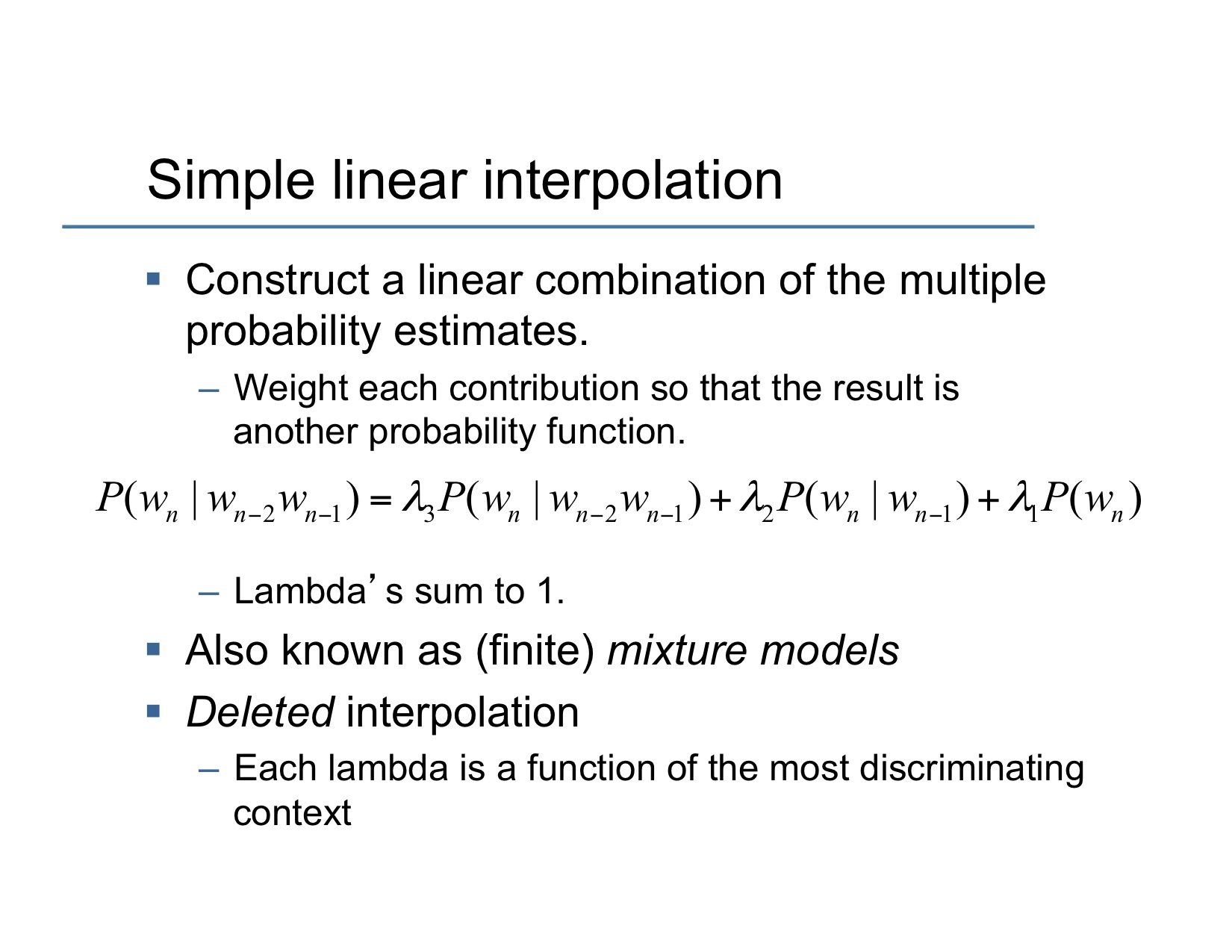 Interpolation