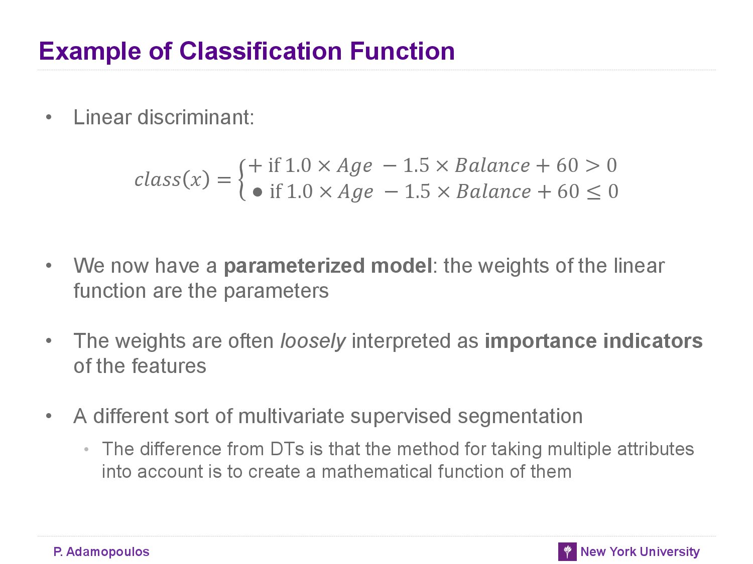 Classification Function